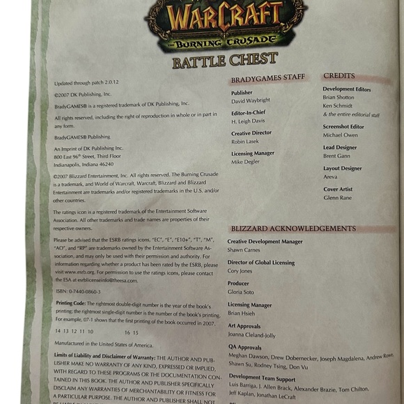 World of Warcraft The Burning Crusade BradyGames Battle Chest Guide 2007 Used - Picture 12 of 13